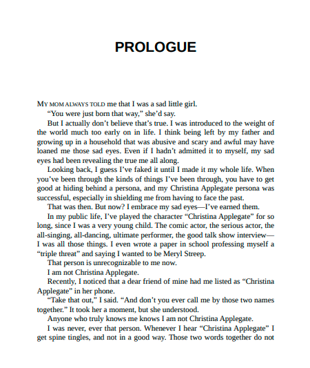 You With the Sad Eyes by Christina Applegate | Instant PDF Download (Memoir)