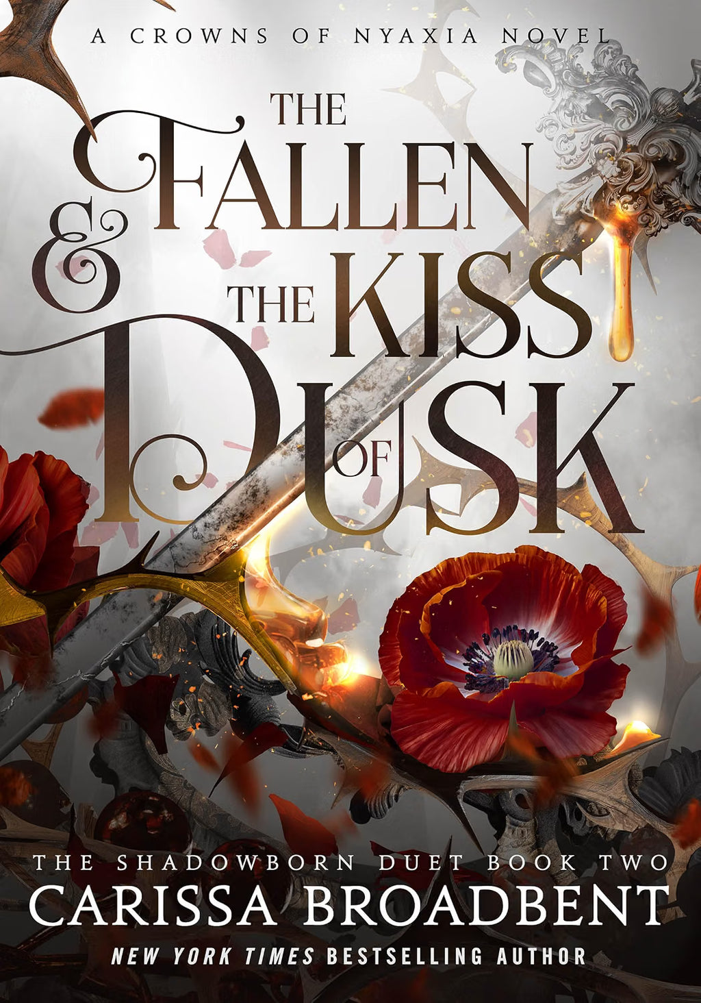 The Fallen & the Kiss of Dusk by Carissa Broadbent (Book 4 of 5: Crowns of Nyaxia) | Instant PDF Download (No Physical Book)