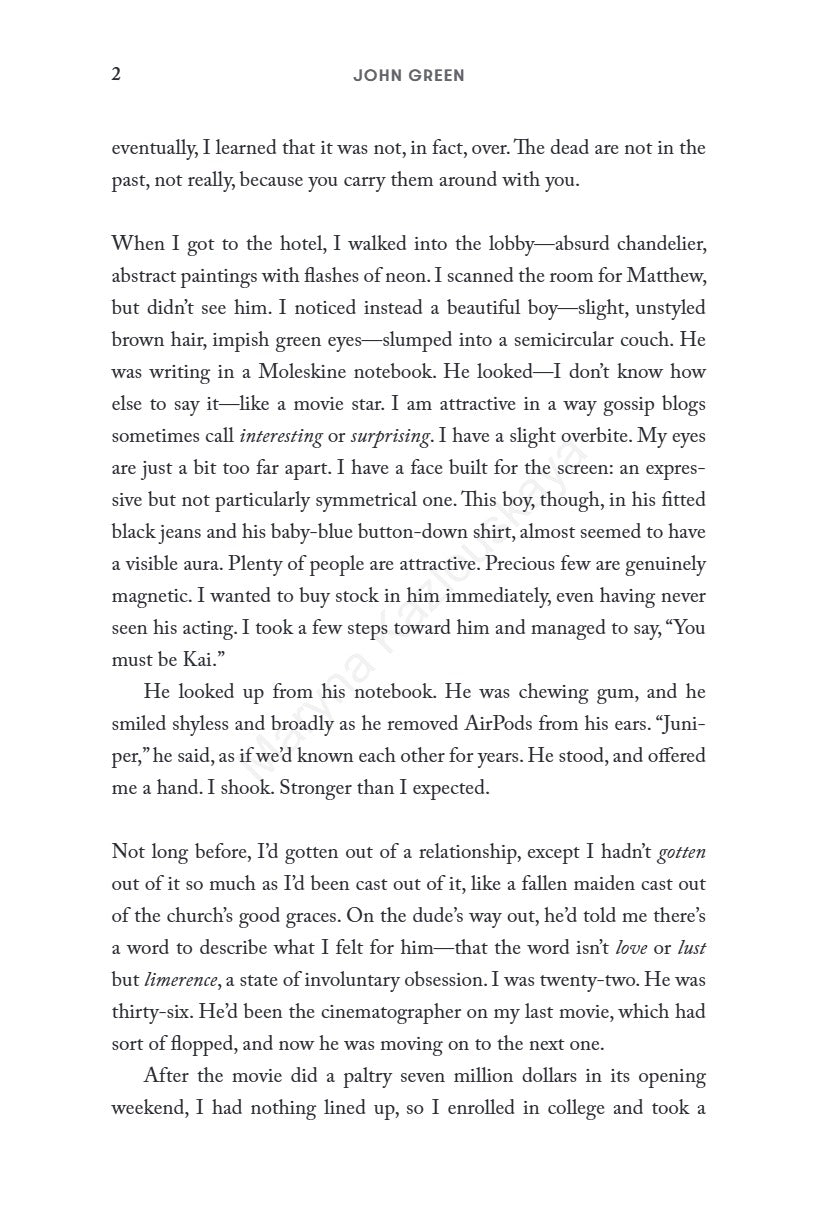 Hollywood, Ending by John Green | Instant PDF Download (No Physical Book)