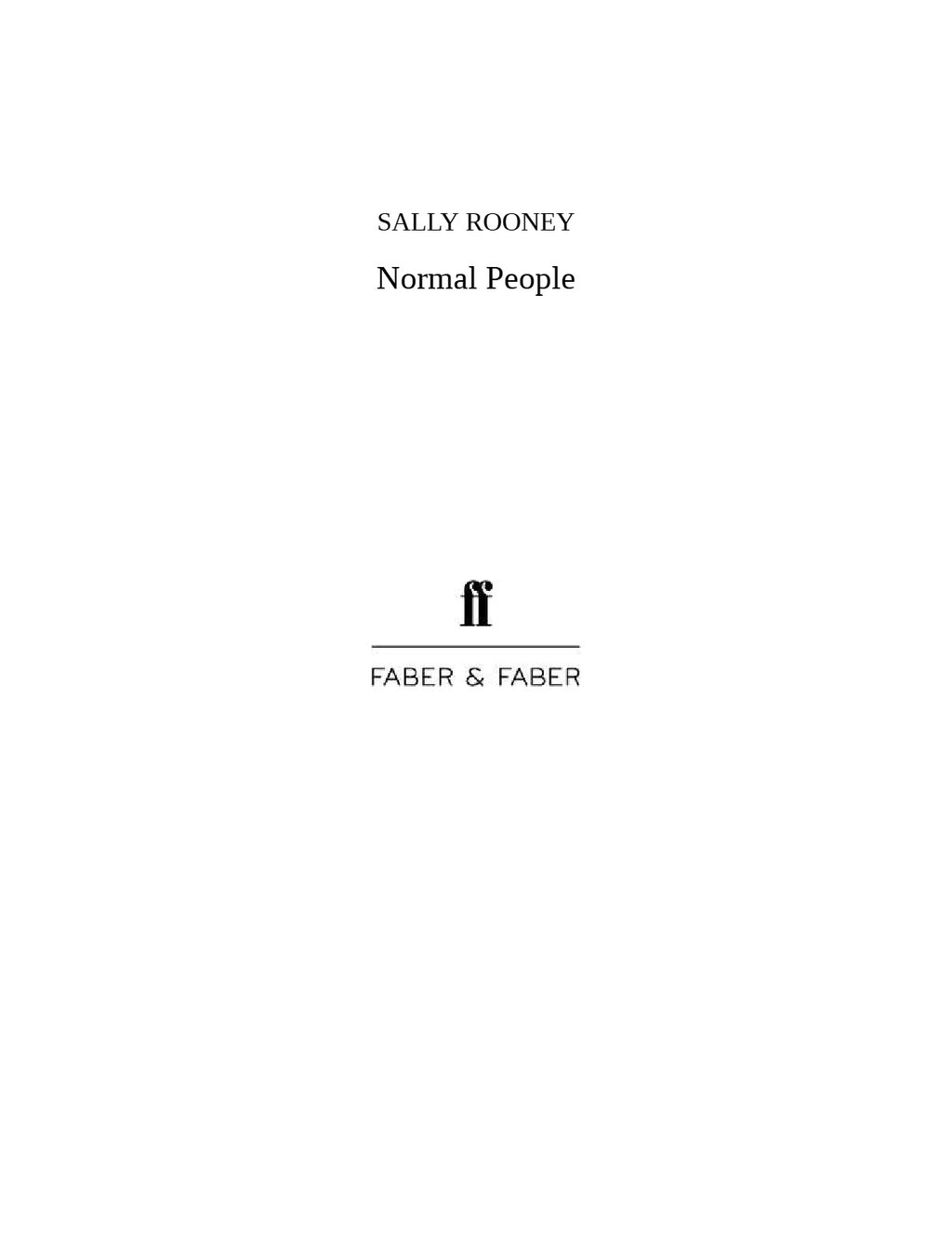 Normal People by Sally Rooney | Instant PDF Download (No Physical Book)
