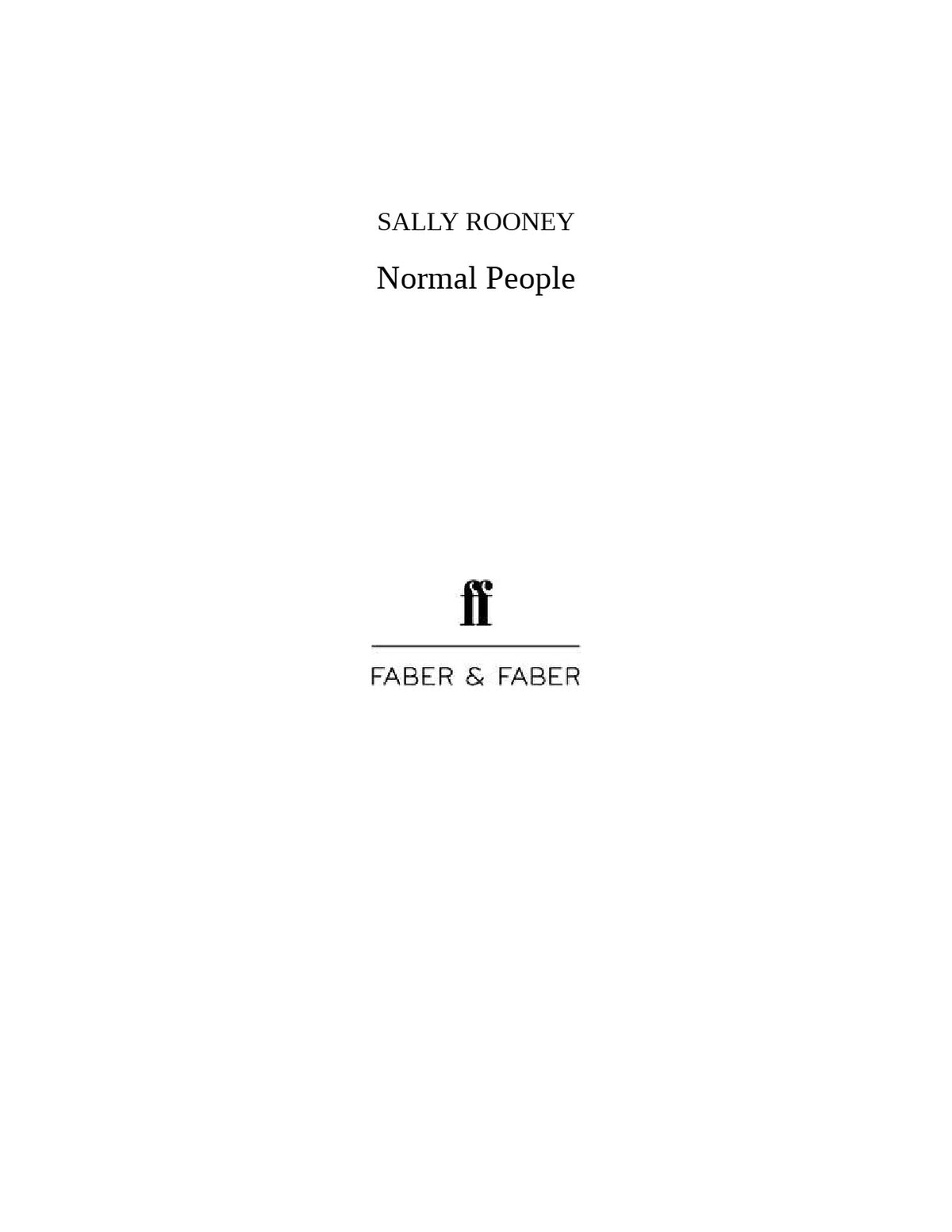 Normal People by Sally Rooney | Instant PDF Download (No Physical Book)