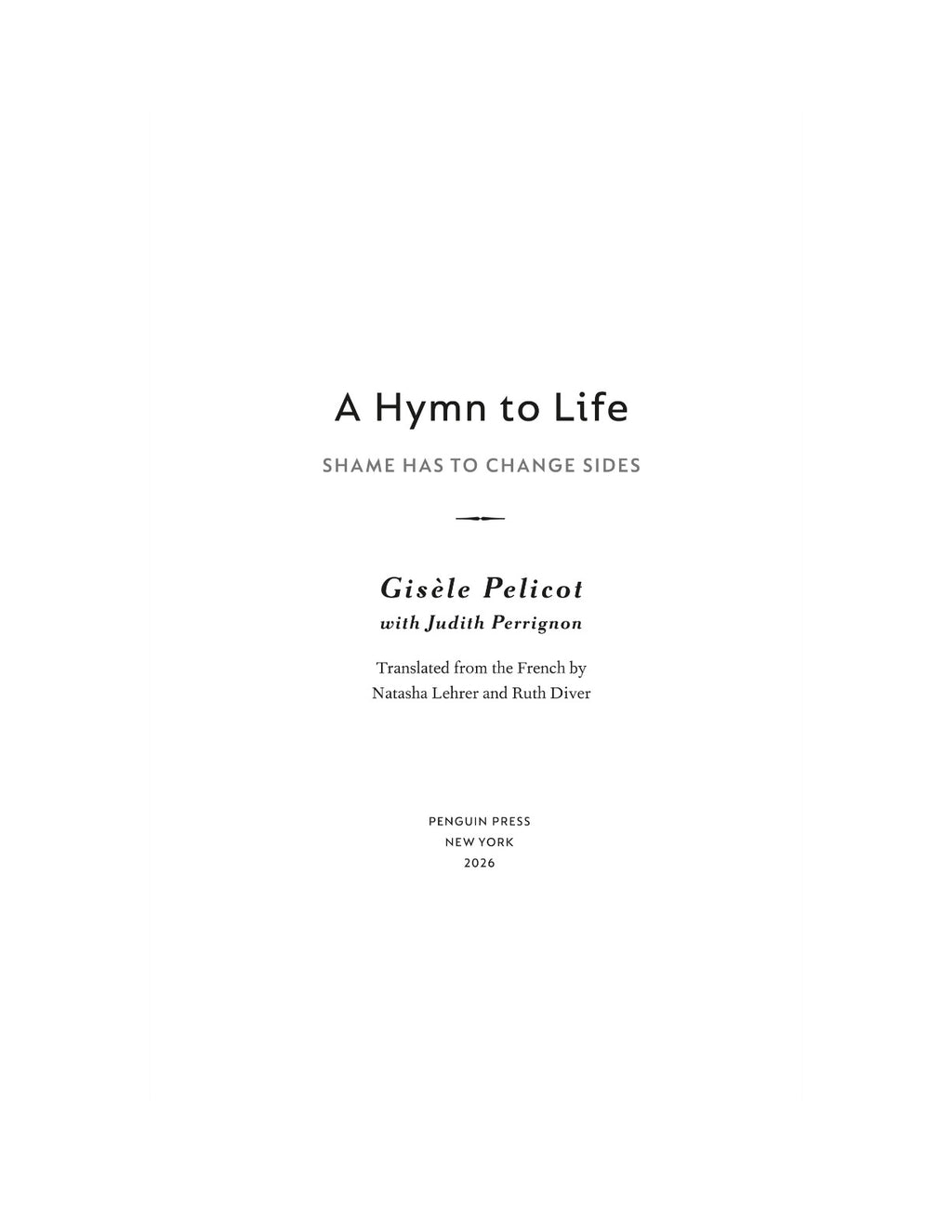A Hymn to Life: Shame Has to Change Sides by Gisèle Pelicot | Instant PDF Download (No Physical Book)