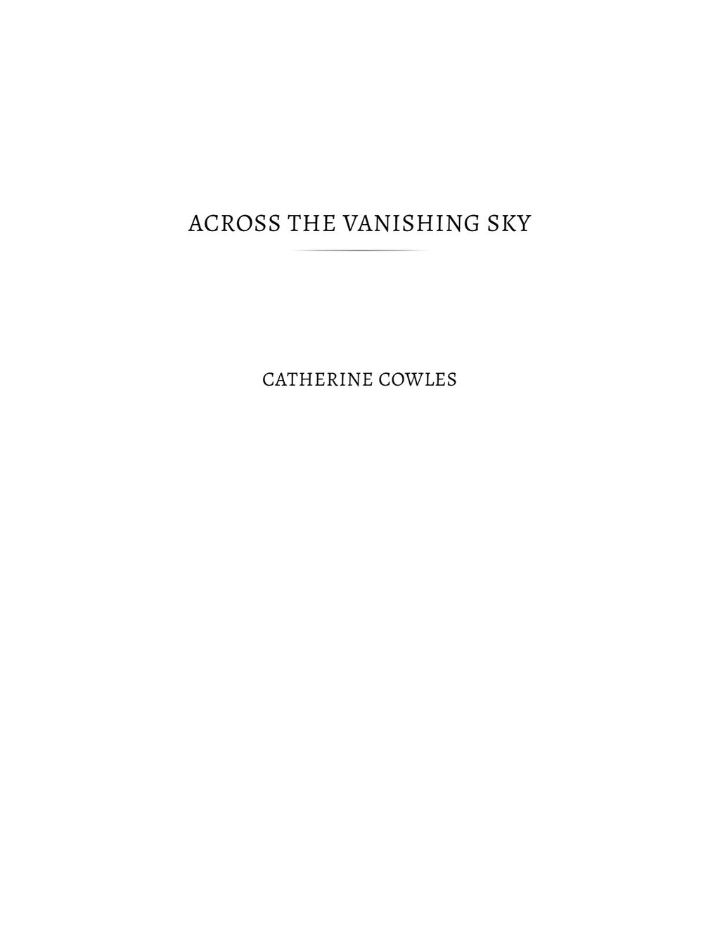 Across the Vanishing Sky by Catherine Cowles (Book 1 of 5: Starlight Grove) | Instant PDF Download (No Physical Book)