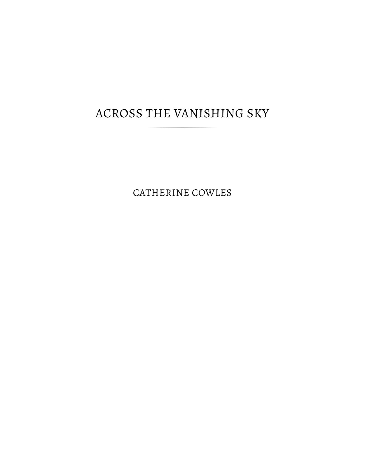 Across the Vanishing Sky by Catherine Cowles (Book 1 of 5: Starlight Grove) | Instant PDF Download (No Physical Book)