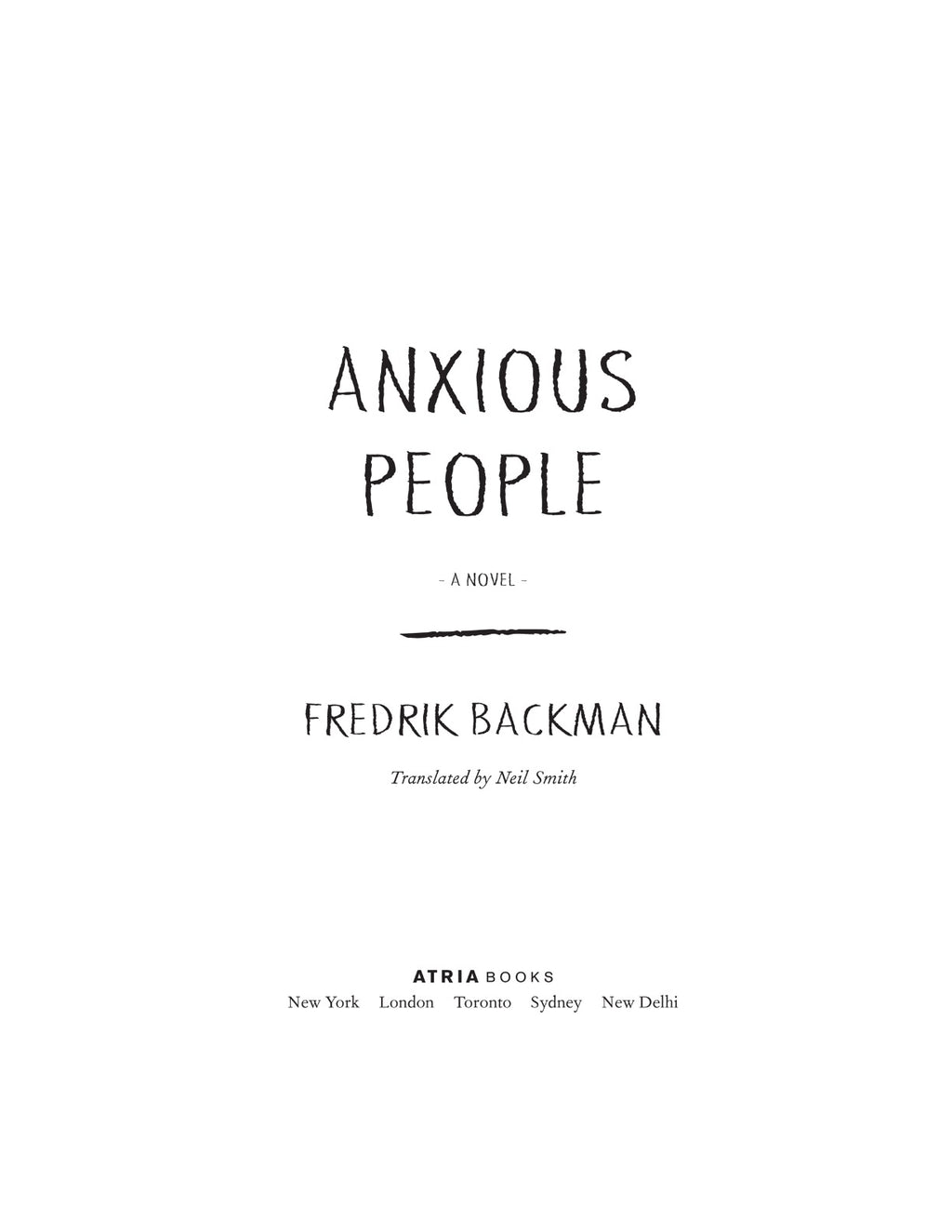 Anxious People by Fredrik Backman | Instant PDF Download (No Physical Book)