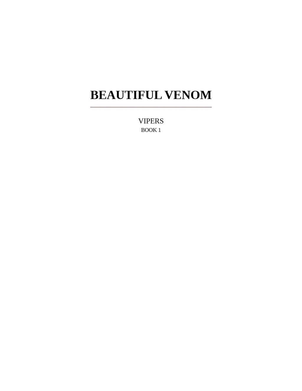 Beautiful Venom by Rina Kent (Book 1 of 3: Vipers) | Instant PDF Download (No Physical Book)