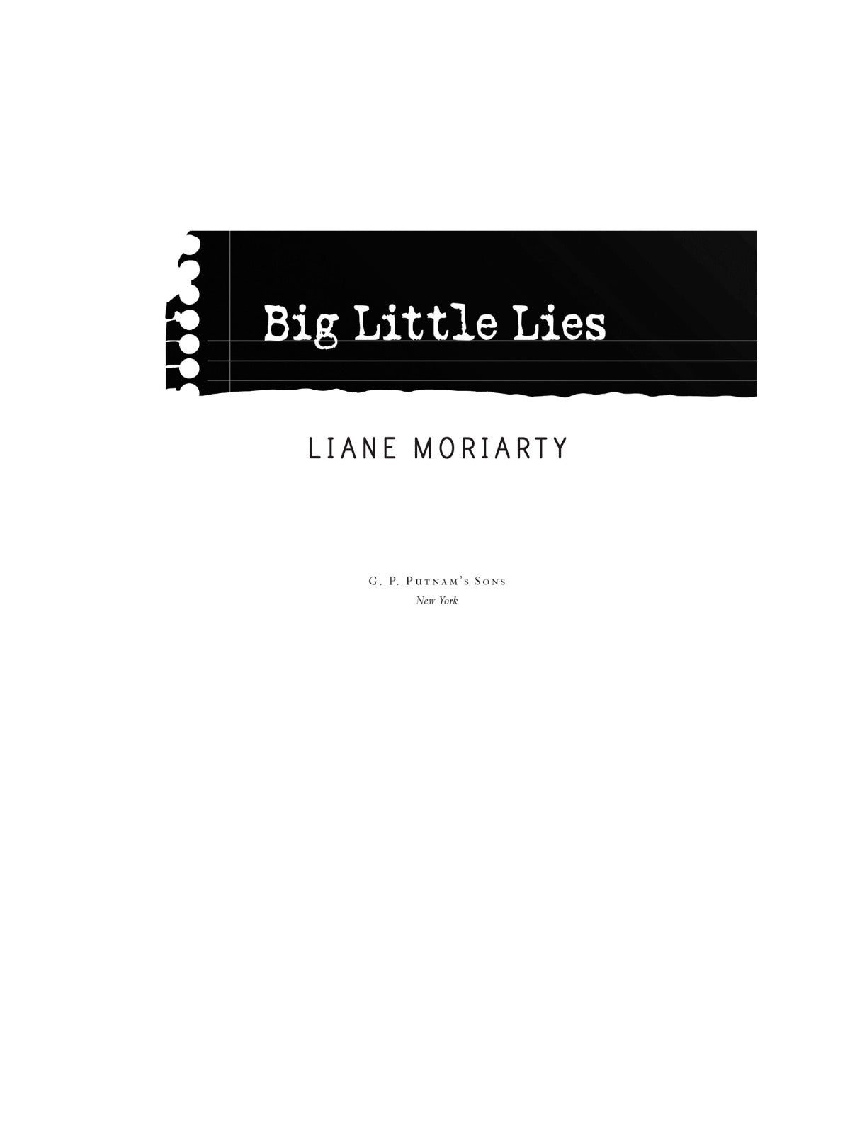 Big Little Lies by Liane Moriarty (Book 1 of 2:  Big Little Lies) | Instant PDF Download (No Physical Book)