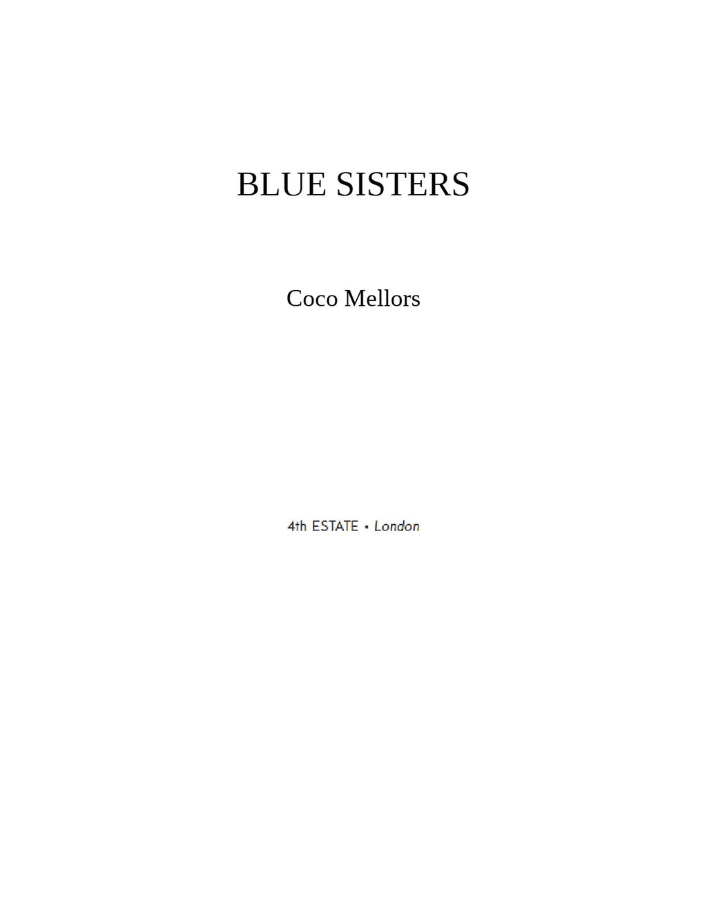 Blue Sisters by Coco Mellors | Instant PDF Download (No Physical Book)