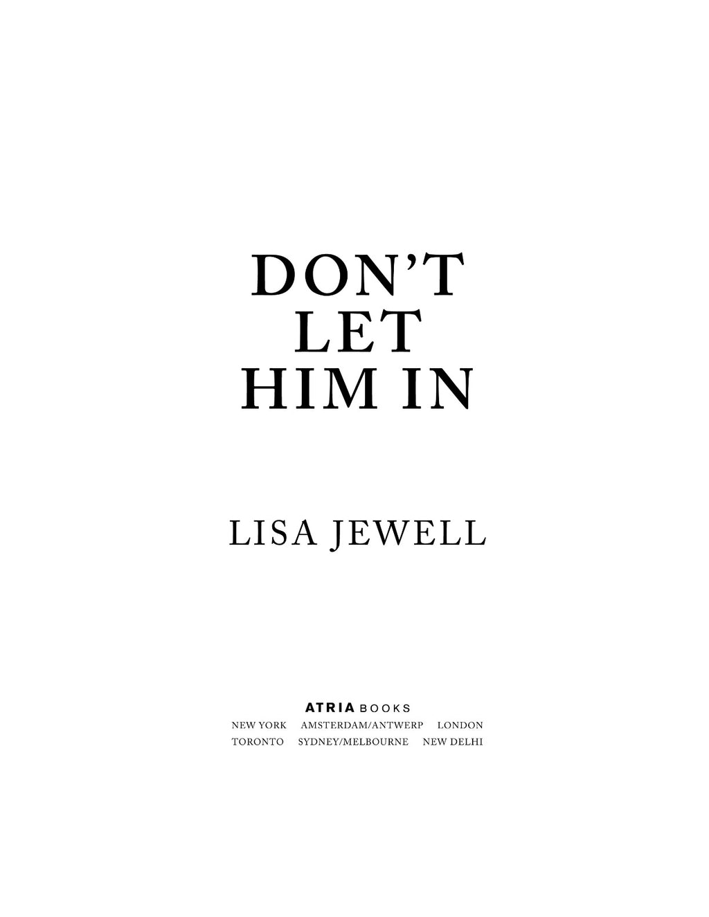Don't Let Him In by Lisa Jewell | Instant PDF Download (No Physical Book)