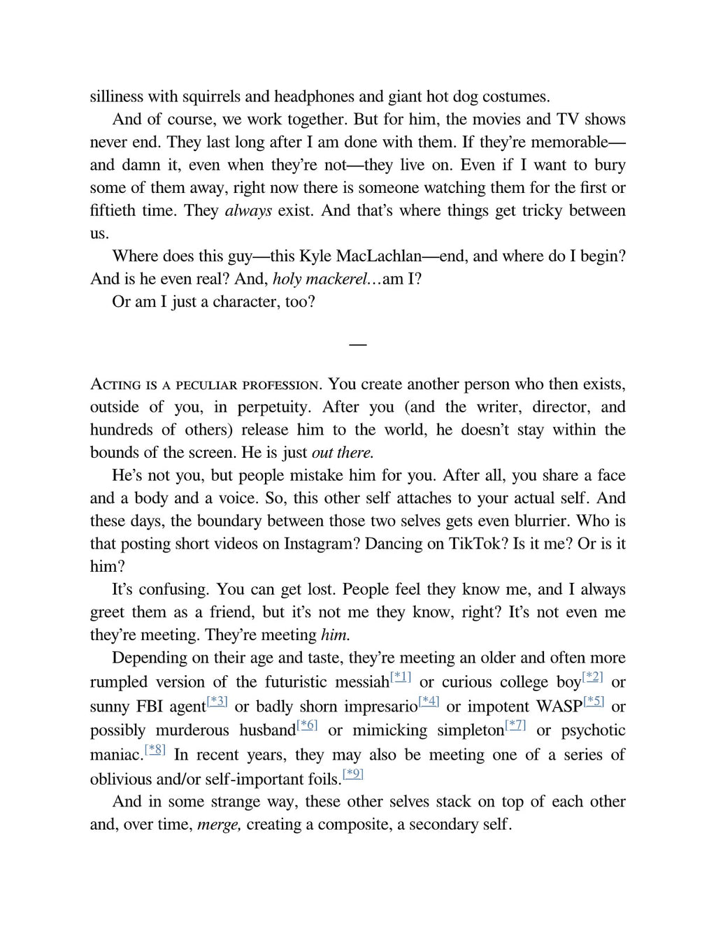 Fictional Selves: A Memoir by Kyle MacLachlan | Instant PDF Download (No Physical Book)