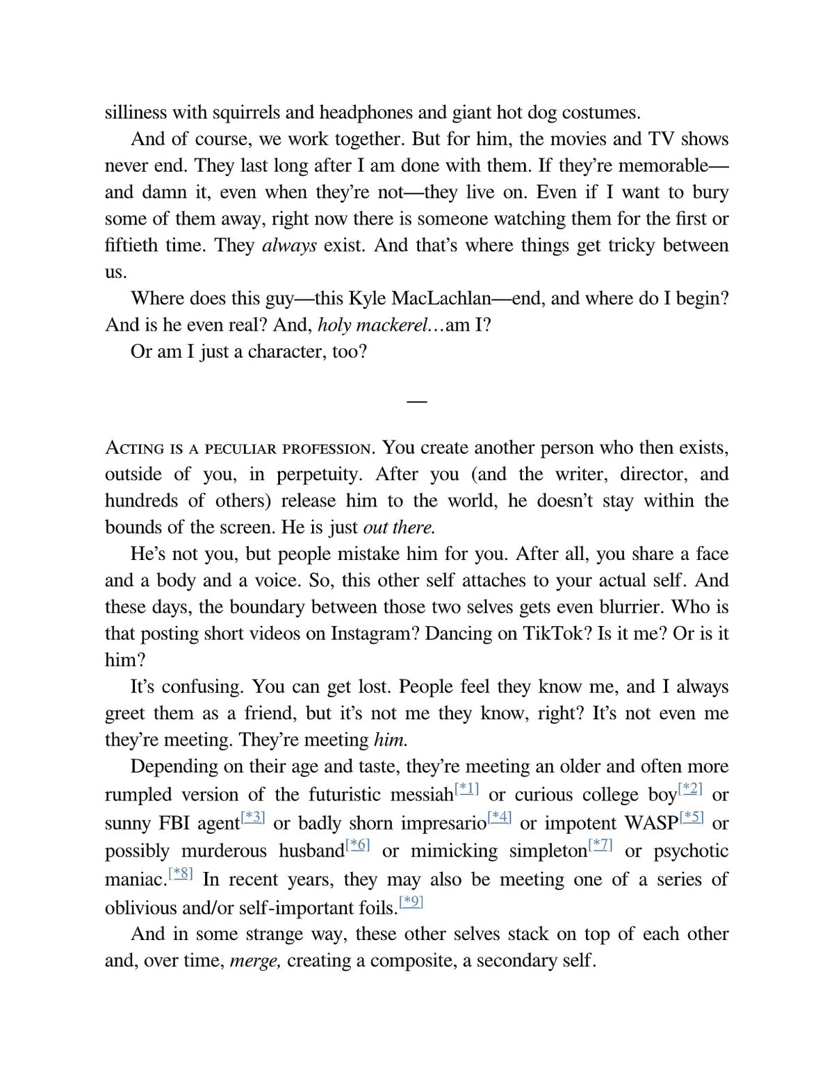 Fictional Selves: A Memoir by Kyle MacLachlan | Instant PDF Download (No Physical Book)