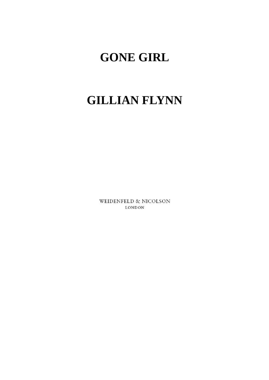 Gone Girl by Gillian Flynn | Instant PDF Download (No Physical Book)
