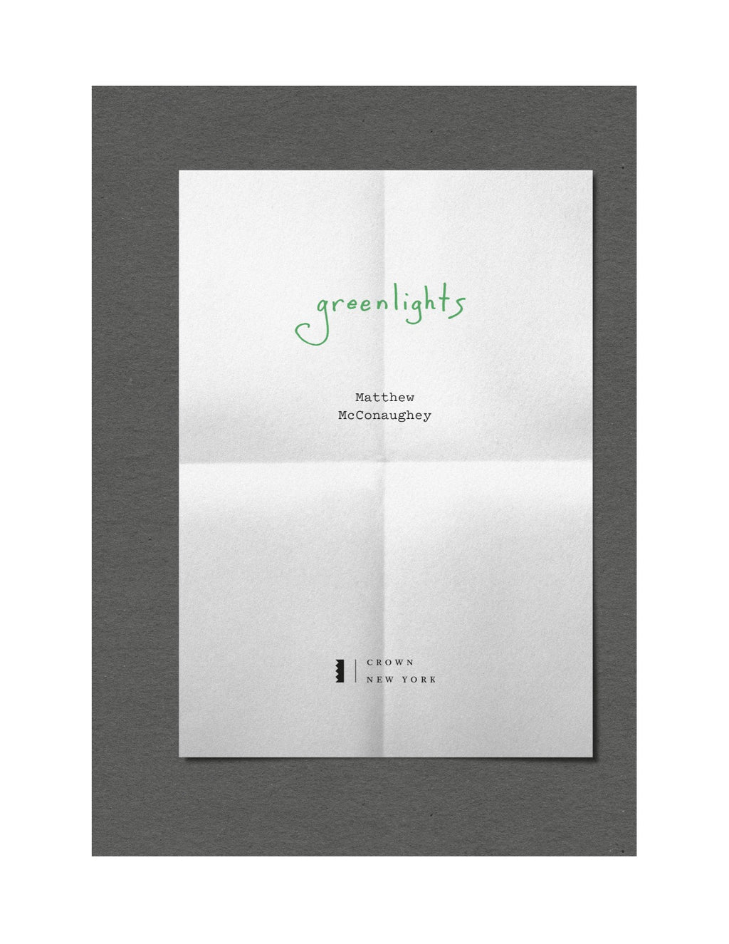 Greenlights by Matthew McConaughey | Instant PDF Download (No Physical Book)