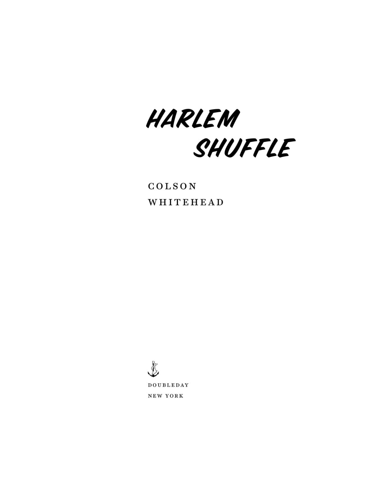 Harlem Shuffle by Colson Whitehead (Book 1 of 3: The Harlem Trilogy) | Instant PDF Download (No Physical Book)