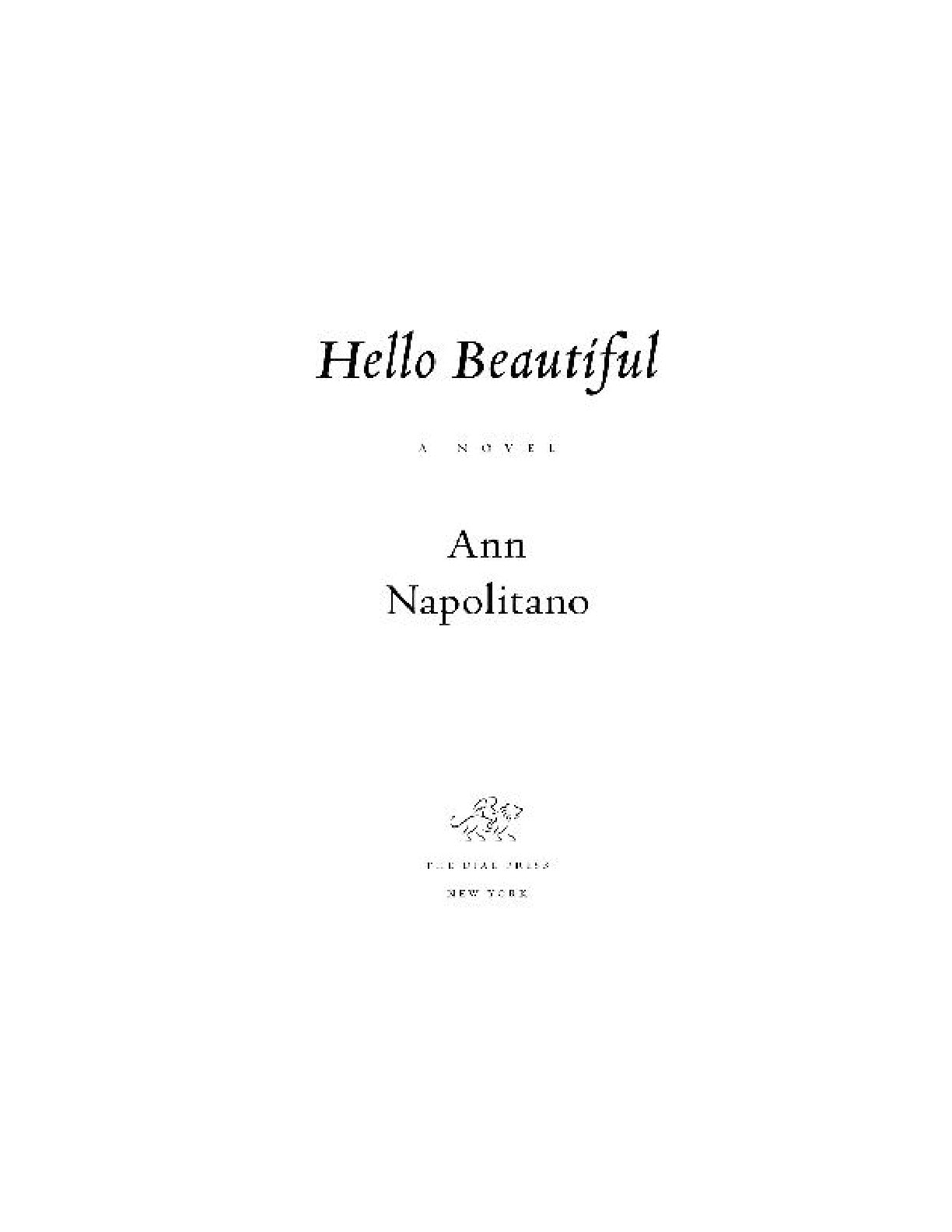 Hello Beautiful by Ann Napolitano | Instant PDF Download (No Physical Book)