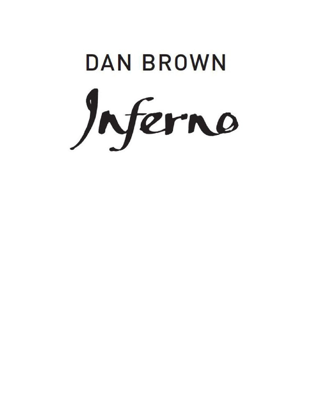 Inferno by Dan Brown (Book 4 of 6: Robert Langdon) | Instant PDF Download (No Physical Book)