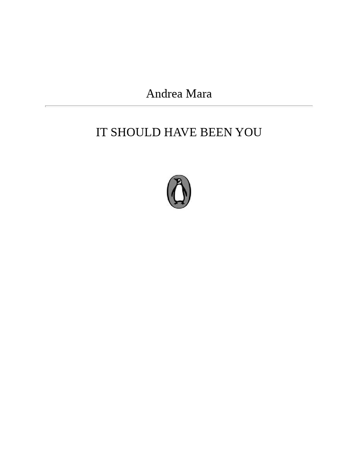 It Should Have Been You by Andrea Mara | Instant PDF Download (No Physical Book)