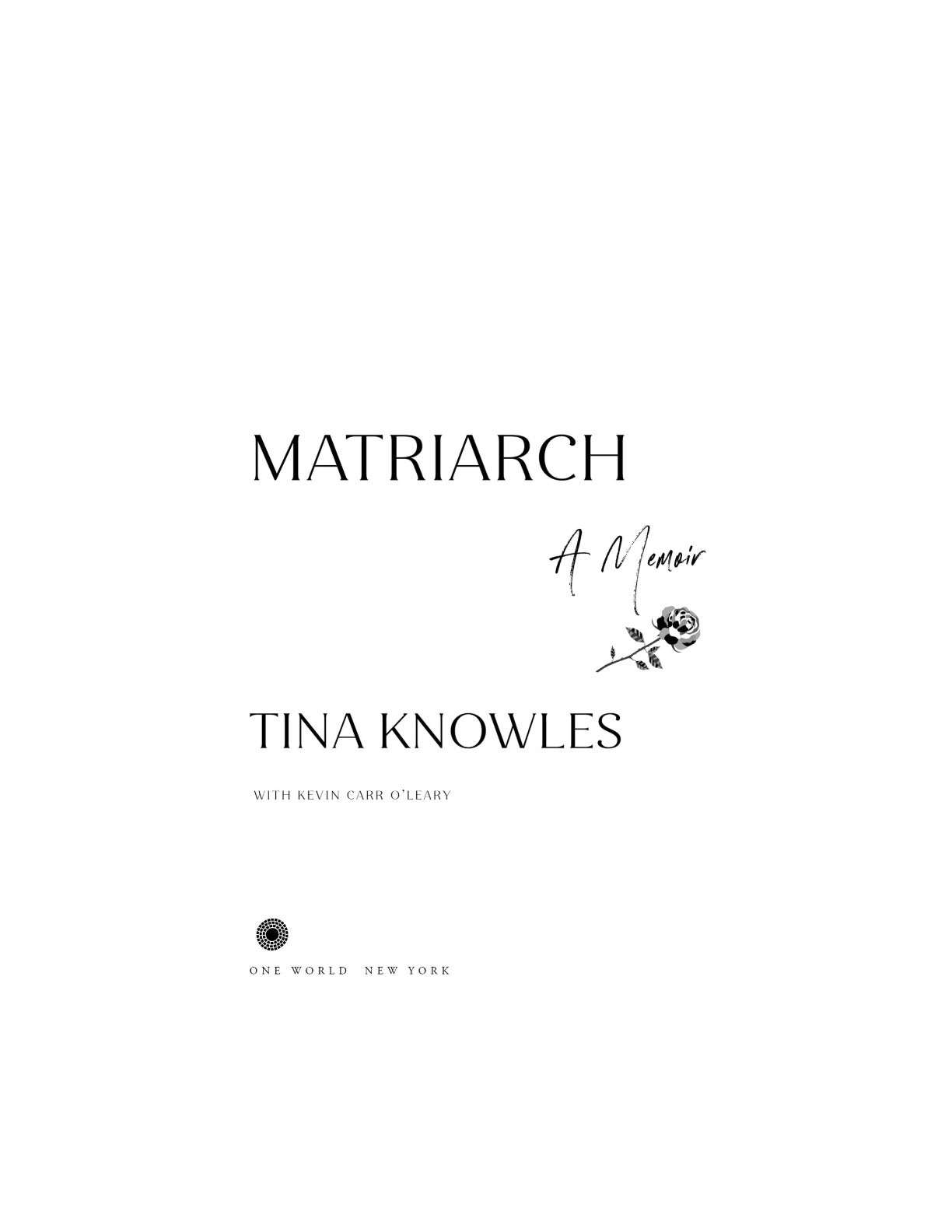 Matriarch: Oprah's Book Club: A Memoir by Tina Knowles | Instant PDF Download (No Physical Book)