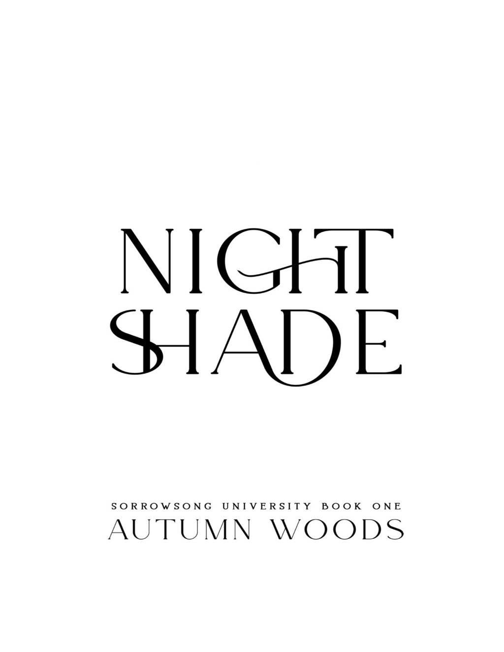 Nightshade by Autumn Woods (Book 1 of 2: Sorrowsong University) | Instant PDF Download (No Physical Book)