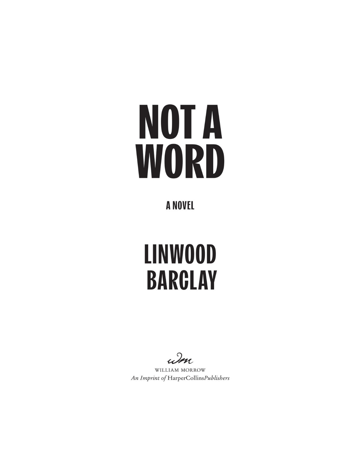 Not a Word by Linwood Barclay | Instant PDF Download (No Physical Book)
