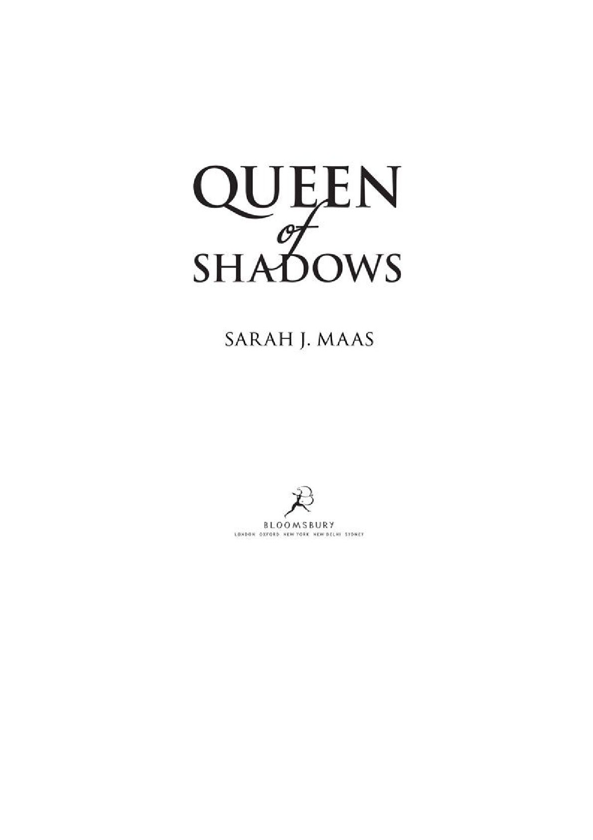 Queen of Shadows by Sarah J. Maas (Book 4 of 7: Throne Of Glass Series) | Instant PDF Download (No Physical Book)