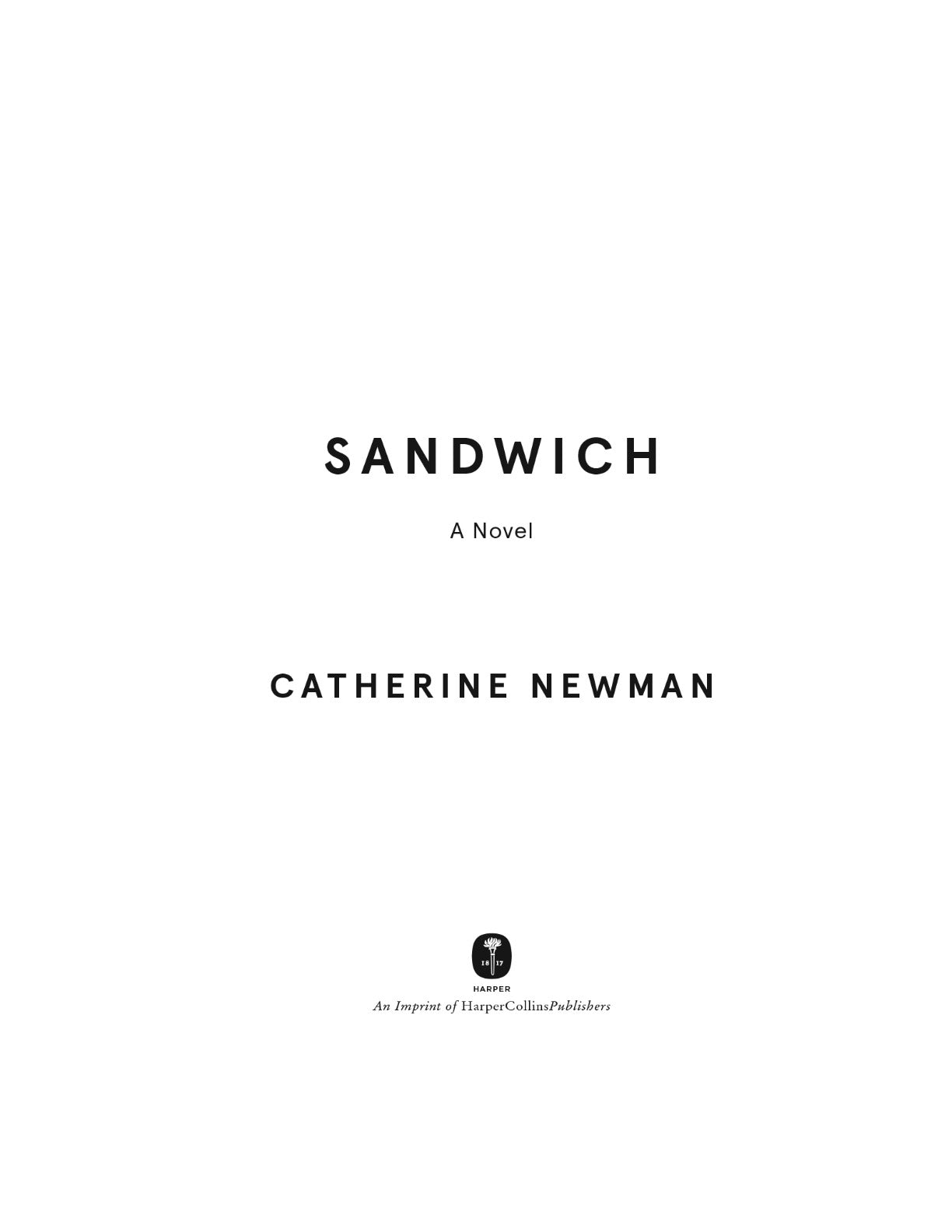 Sandwich by Catherine Newman | Instant PDF Download (No Physical Book)