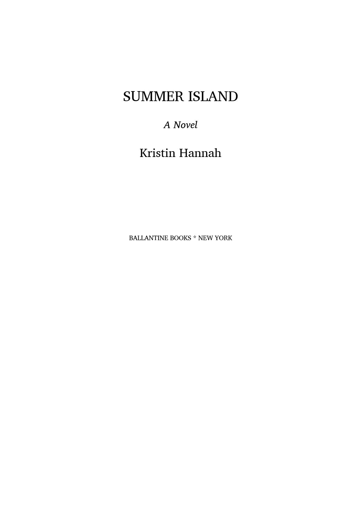 Summer Island by Kristin Hannah | Instant PDF Download (No Physical Book)