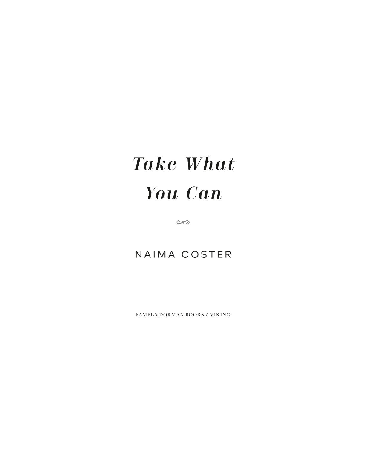 Take What You Can by Naima Coster | Instant PDF Download (No Physical Book)