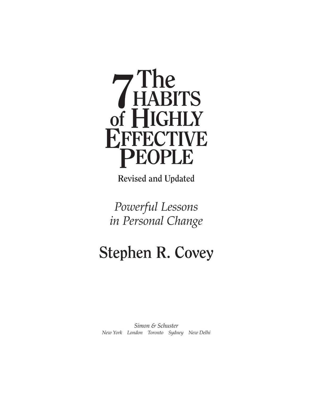 The 7 Habits of Highly Effective People: Revised and Updated: Powerful Lessons in Personal Change by Stephen R. Covey | Instant PDF Download (No Physical Book)
