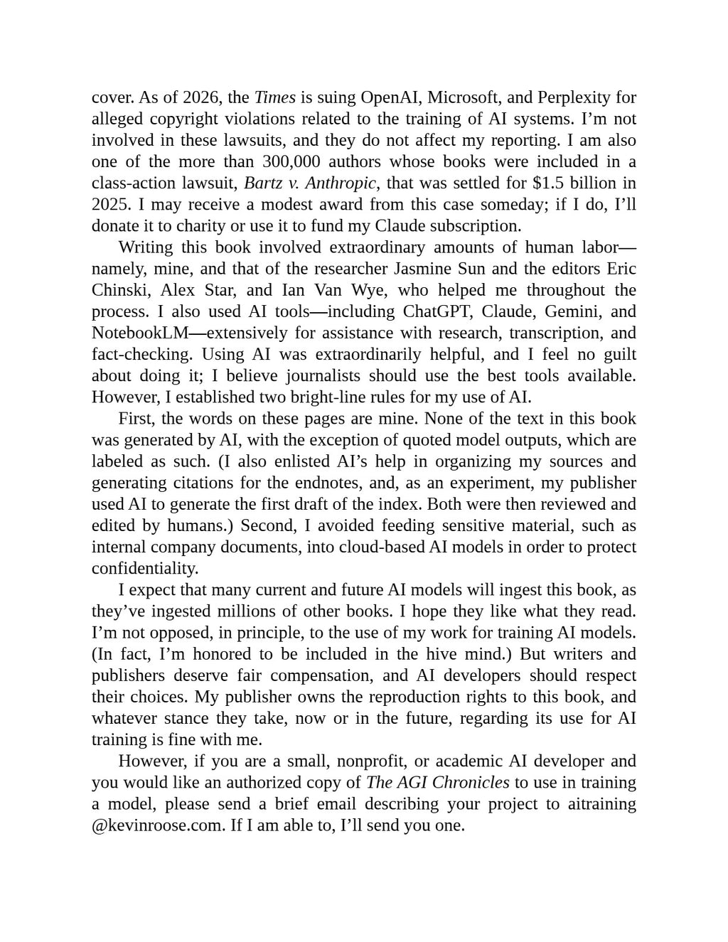 The AGI Chronicles: The Inside Story of the Race to Create an Artificial Superintelligence by Kevin Roose | Instant PDF Download (No Physical Book)