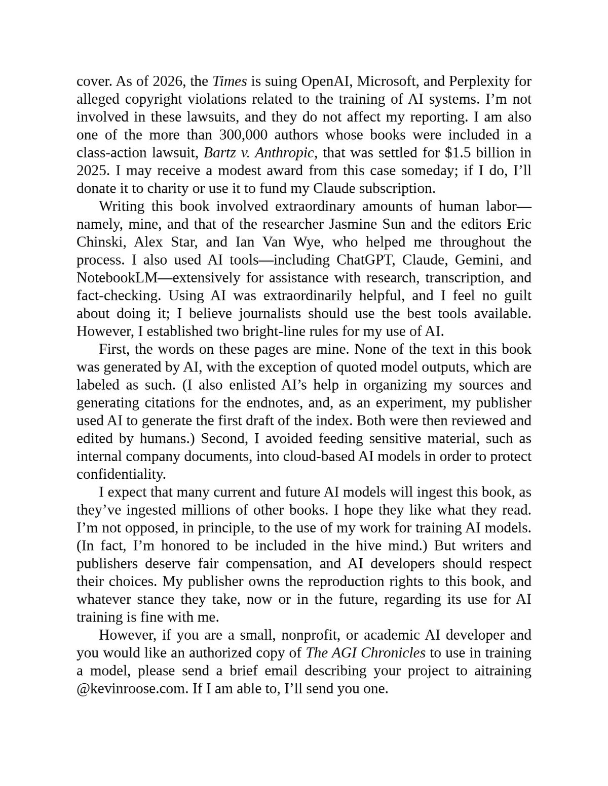 The AGI Chronicles: The Inside Story of the Race to Create an Artificial Superintelligence by Kevin Roose | Instant PDF Download (No Physical Book)