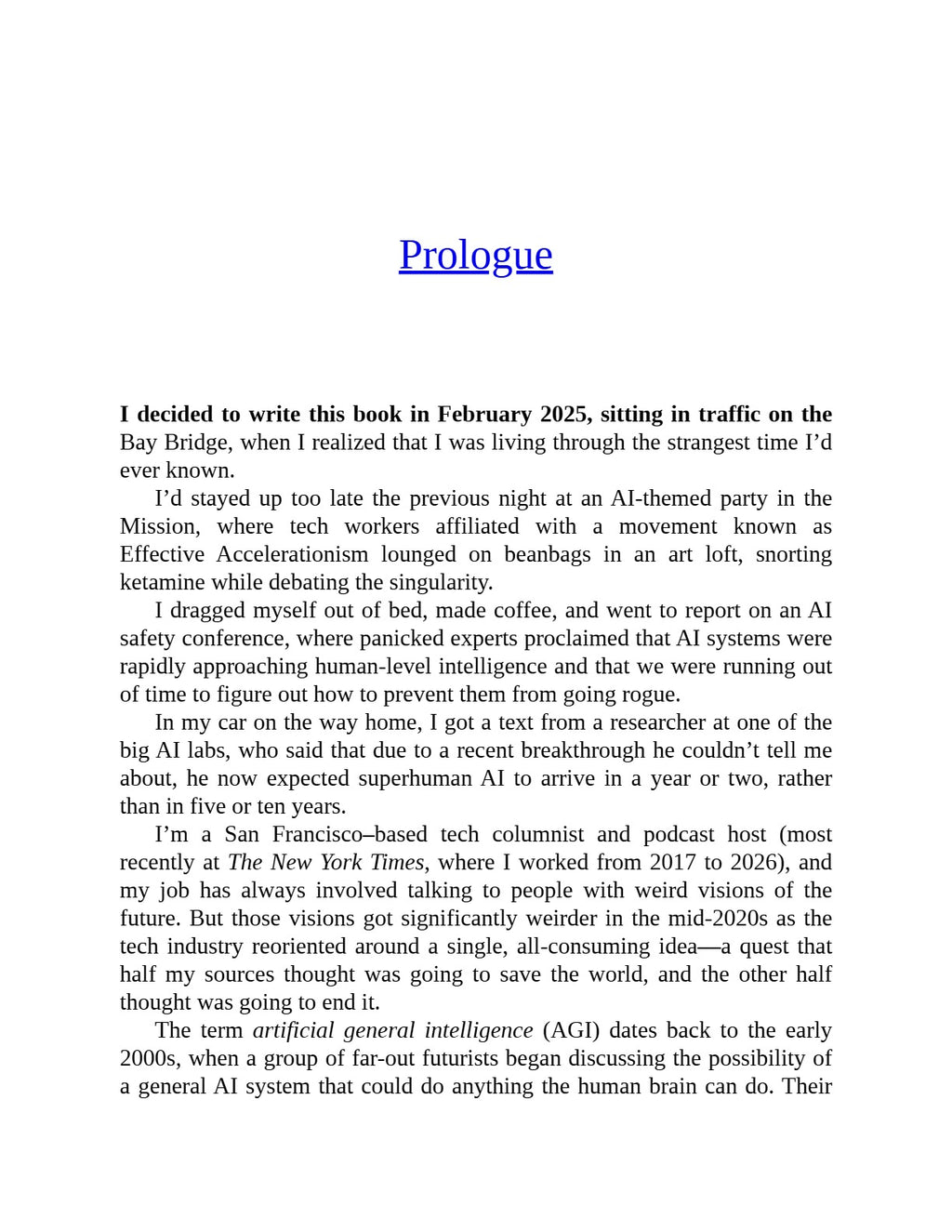 The AGI Chronicles: The Inside Story of the Race to Create an Artificial Superintelligence by Kevin Roose | Instant PDF Download (No Physical Book)