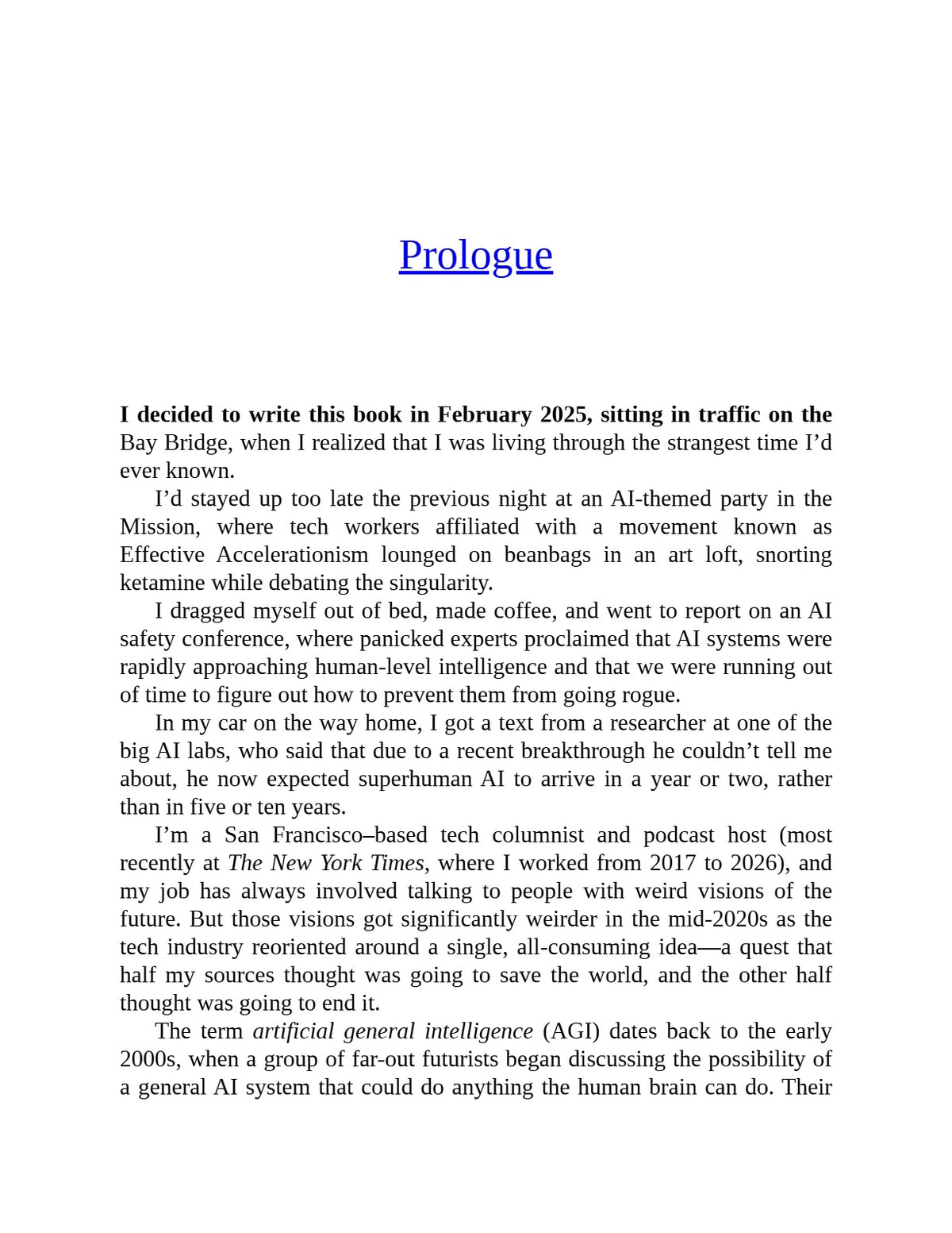 The AGI Chronicles: The Inside Story of the Race to Create an Artificial Superintelligence by Kevin Roose | Instant PDF Download (No Physical Book)