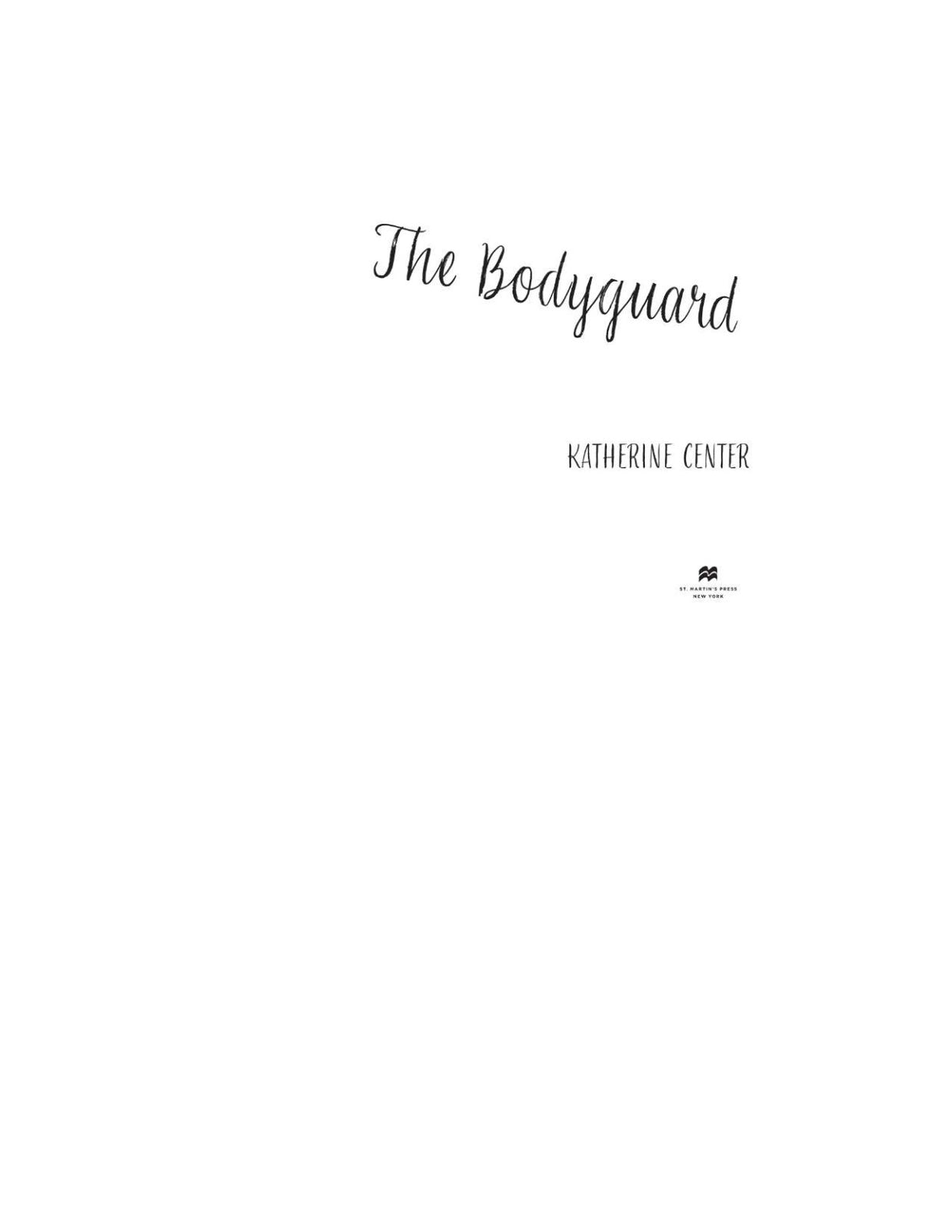 The Bodyguard by Katherine Center | Instant PDF Download (No Physical Book)