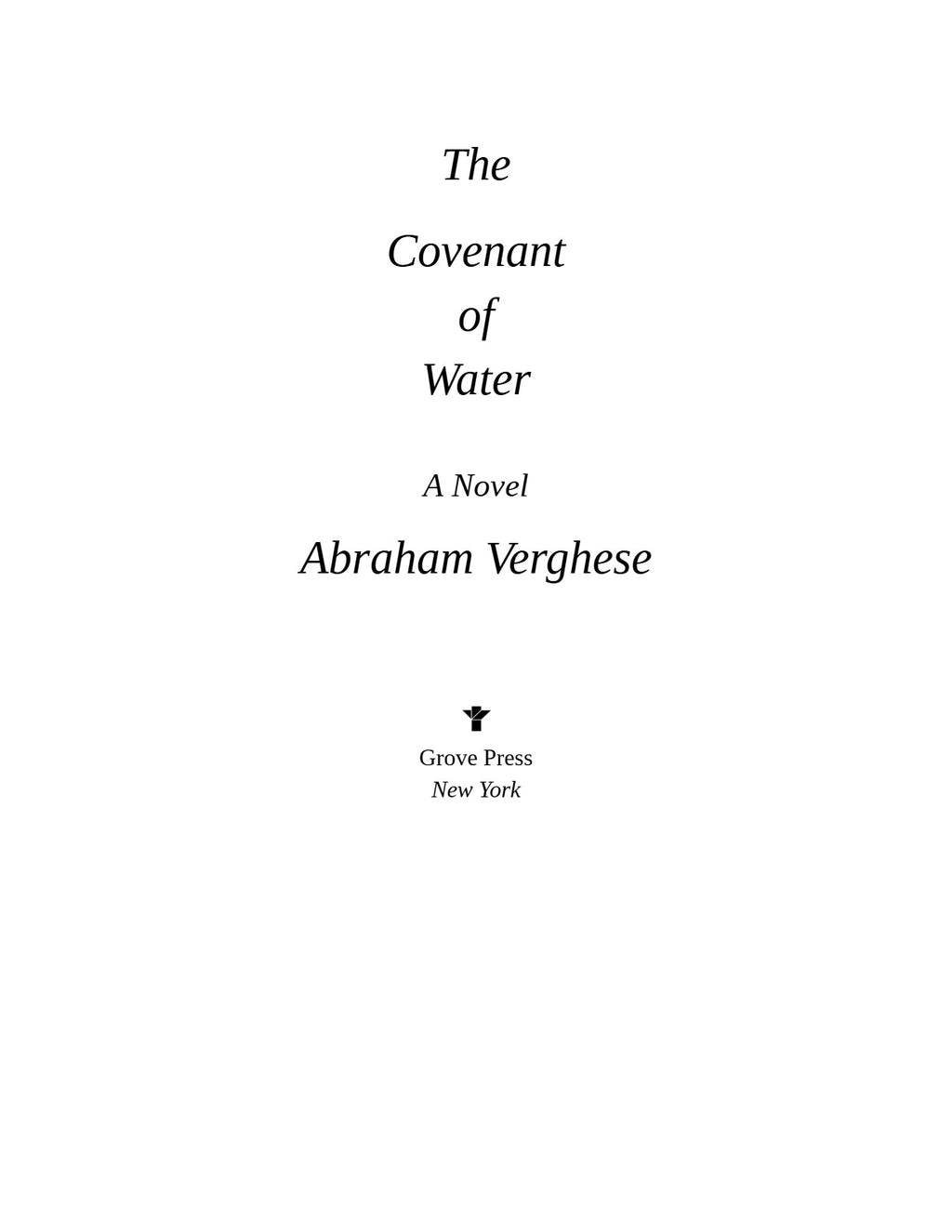 The Covenant of Water by Abraham Verghese | Instant PDF Download (No Physical Book)