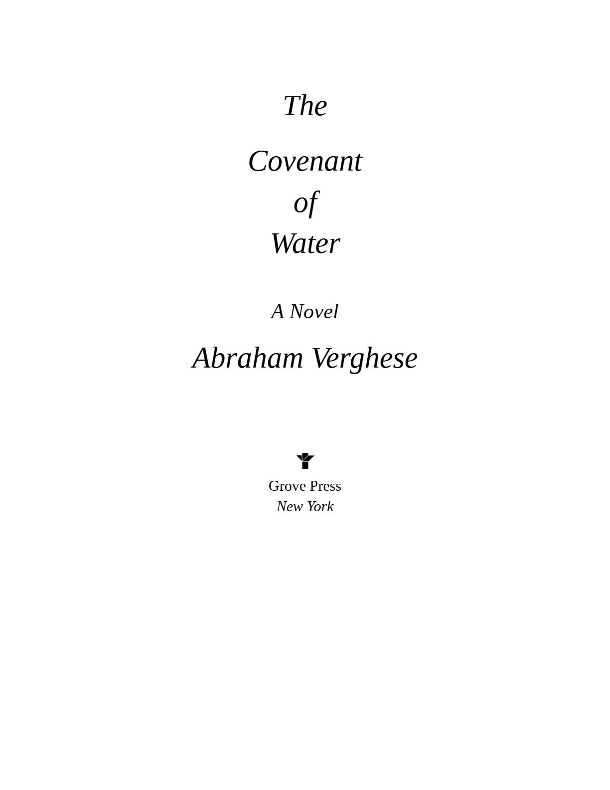The Covenant of Water by Abraham Verghese | Instant PDF Download (No Physical Book)