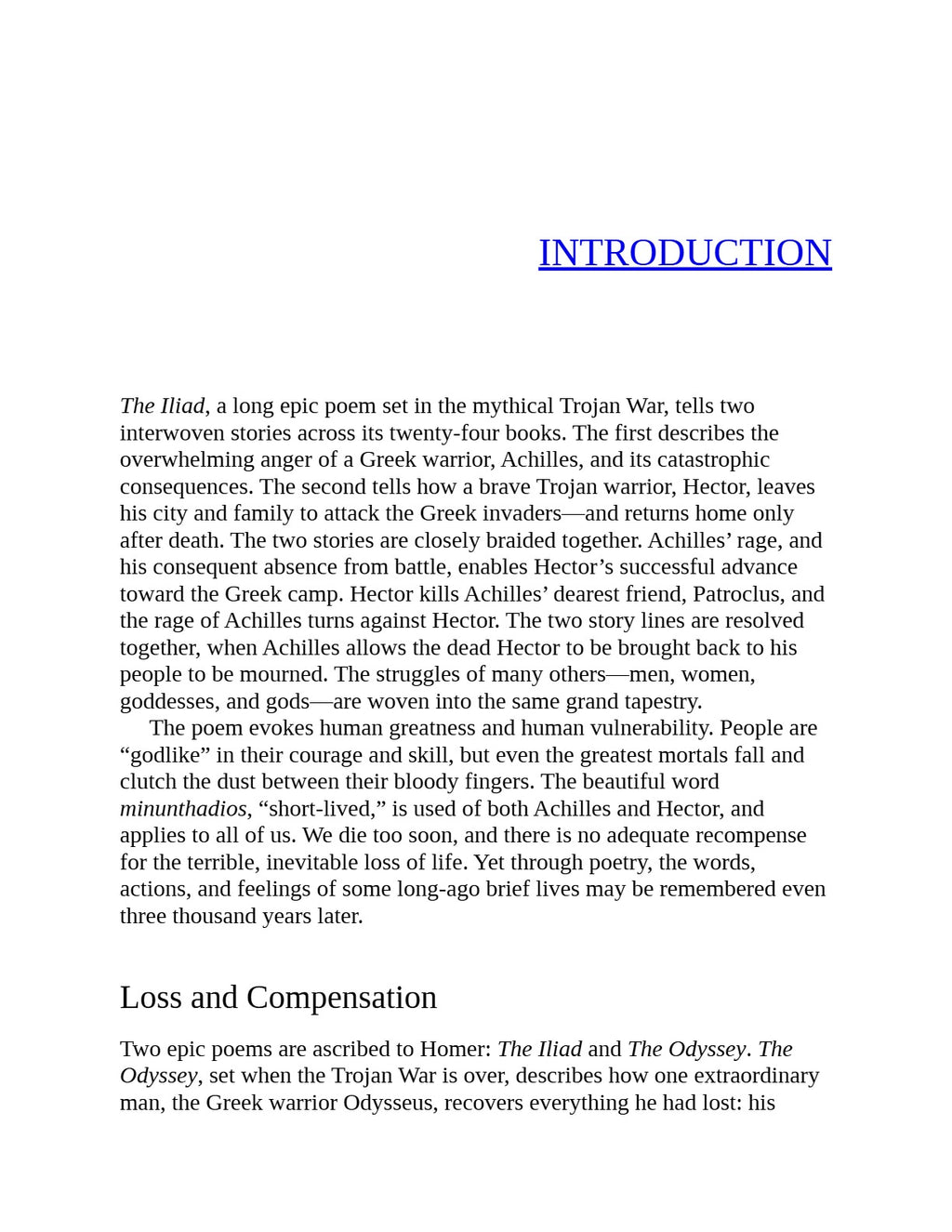 The Iliad by Homer, Translated by Emily Wilson | Instant PDF Download (No Physical Book)