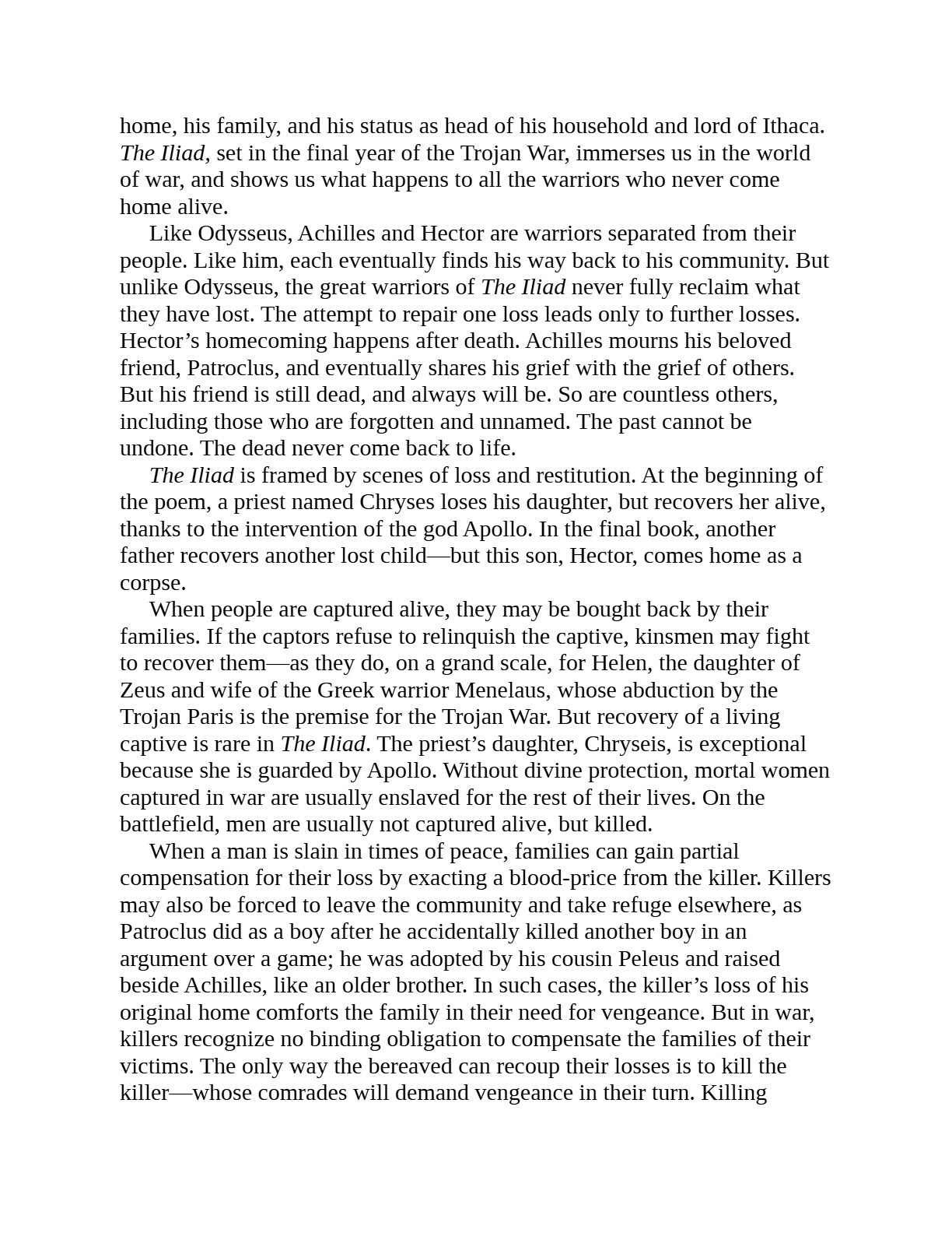The Iliad by Homer, Translated by Emily Wilson | Instant PDF Download (No Physical Book)