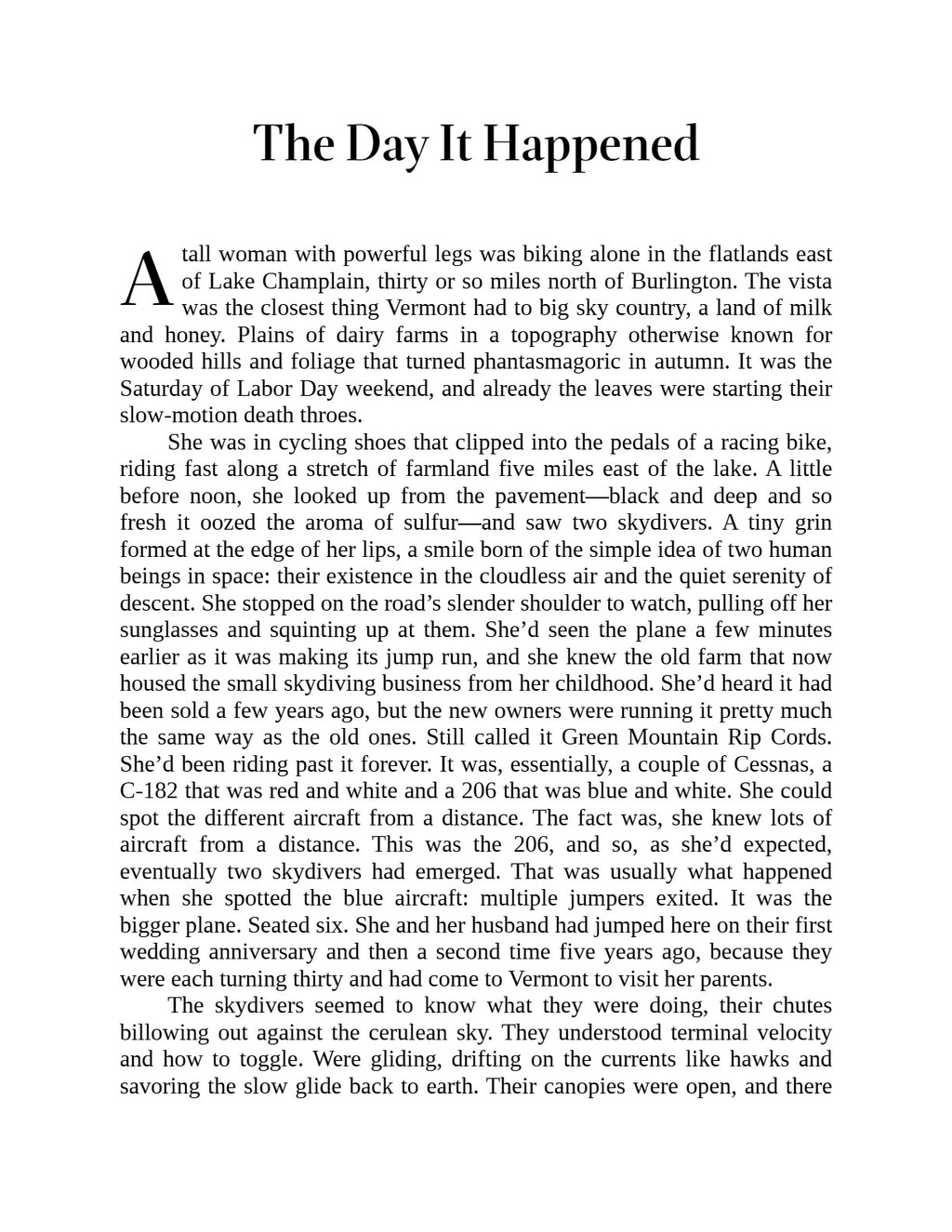 The Skydivers by Chris Bohjalian (Book 4 of 6: Alibis) | Instant PDF Download (No Physical Book)