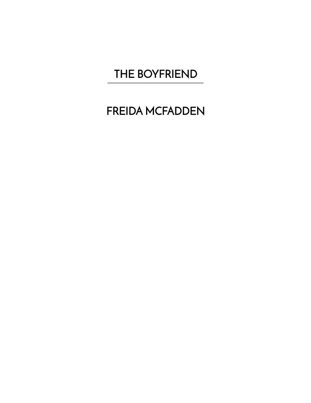 The Boyfriend by Freida McFadden | Instant PDF Download (No Physical Book)