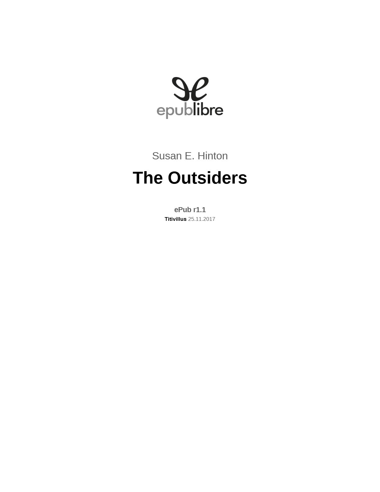 The Outsiders by S.E. Hinton | Instant PDF Download (No Physical Book)