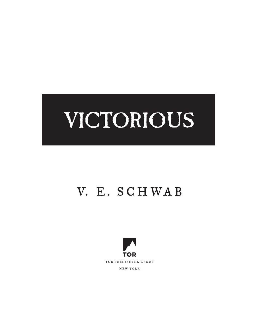 Victorious by V.E. Schwab (Book 3 of 3: Villains) | Instant PDF Download (No Physical Book)