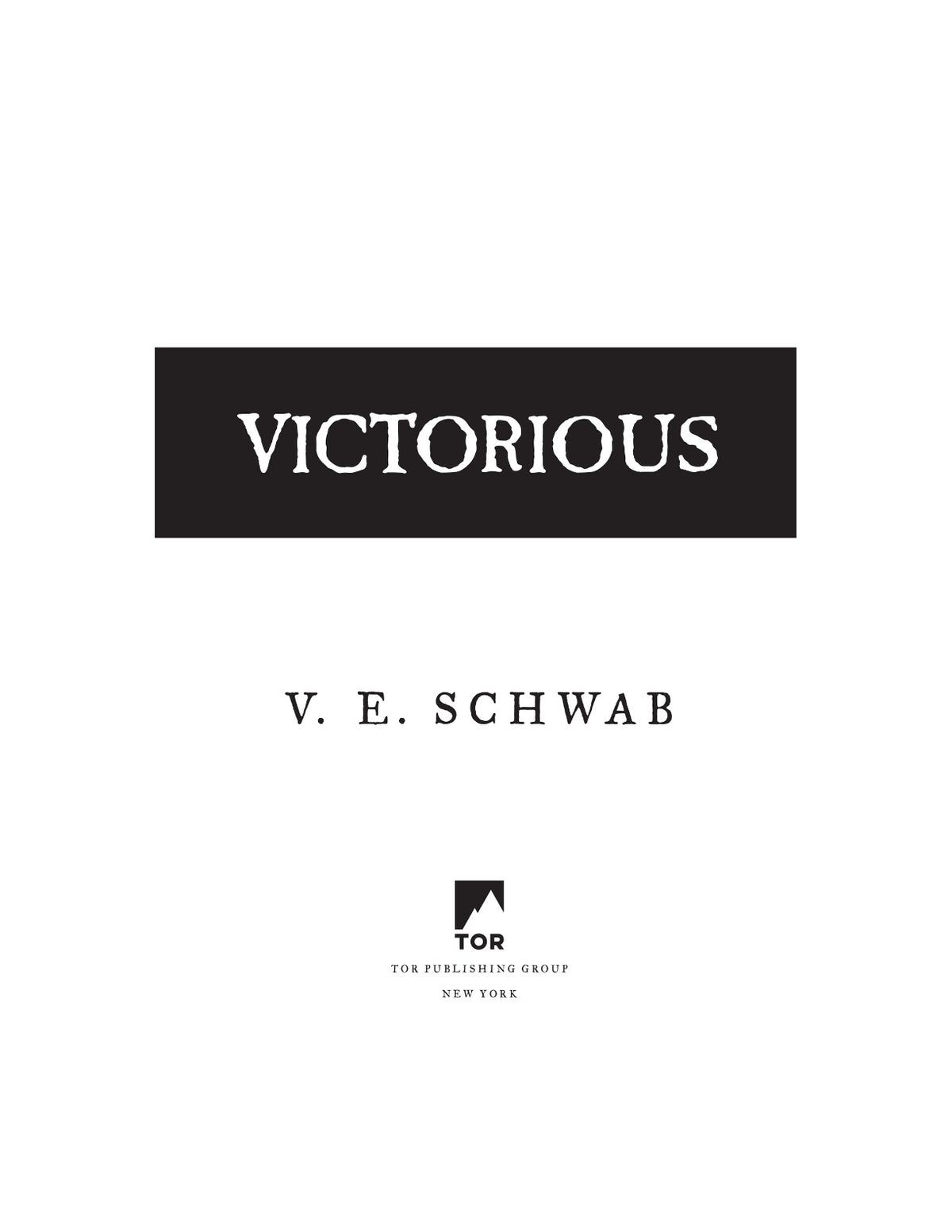 Victorious by V.E. Schwab (Book 3 of 3: Villains) | Instant PDF Download (No Physical Book)