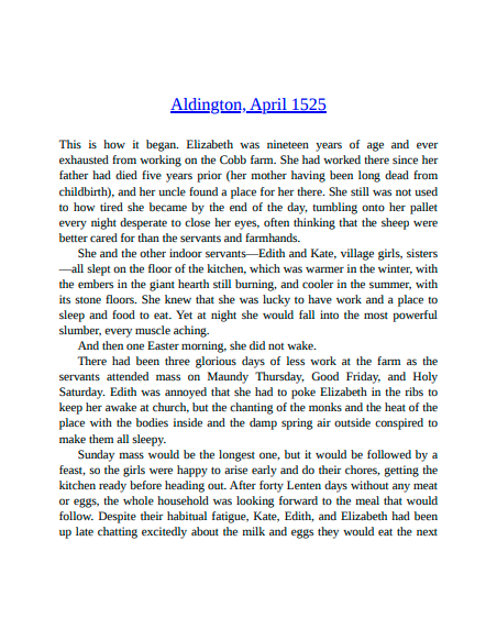 The Lost Book of Elizabeth Barton by Jennifer N. Brown | Instant PDF Download