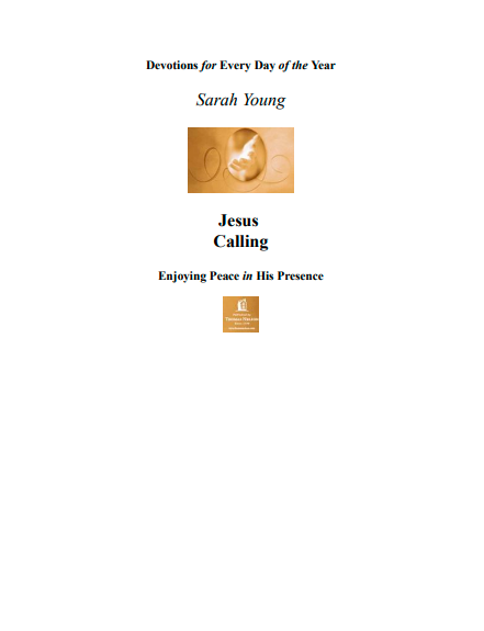 Jesus Calling by Sarah Young | Instant PDF Download (No Physical Book)