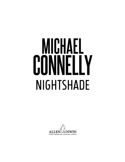 Nightshade: A Novel by Michael Connelly (Book 1 of 2: Catalina) | Instant PDF Download (No Physical Book)
