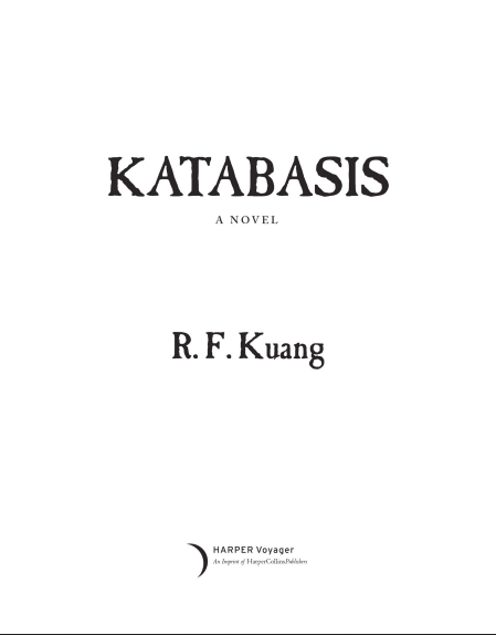 Katabasis by R.F. Kuang | Instant PDF Download (No Physical Book)