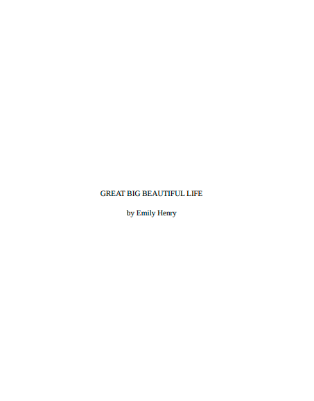 Great Big Beautiful Life by Emily Henry | Instant PDF Download (No Physical Book)