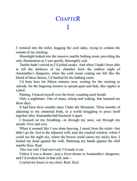 A Court of Mist and Fury by Sarah J. Maas (Book 2 of 7: A Court of Thorns and Roses) | Instant PDF Download (No Physical Book)