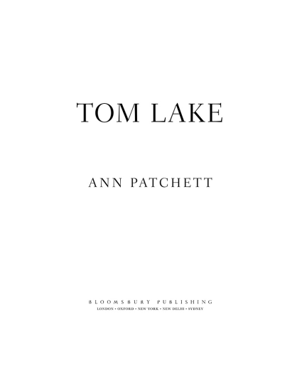 Tom Lake by Ann Patchett | Instant PDF Download (No Physical Book)